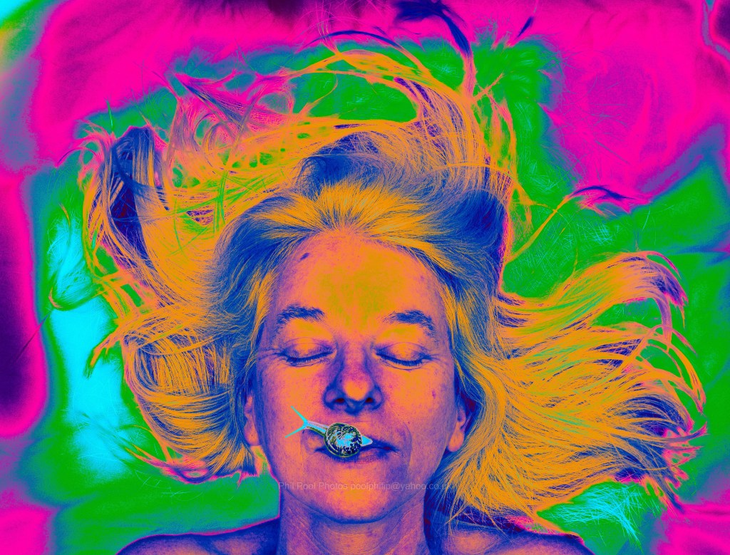 Link to Mucin Garden Page - A photo of Jan that has been manipulated to make it look psycadelic.